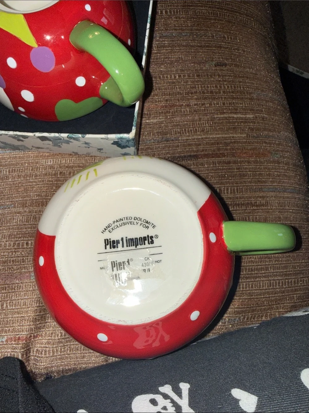 Pier 1 Imports Christmas Tea Pot & Mug “Tea for One”!!